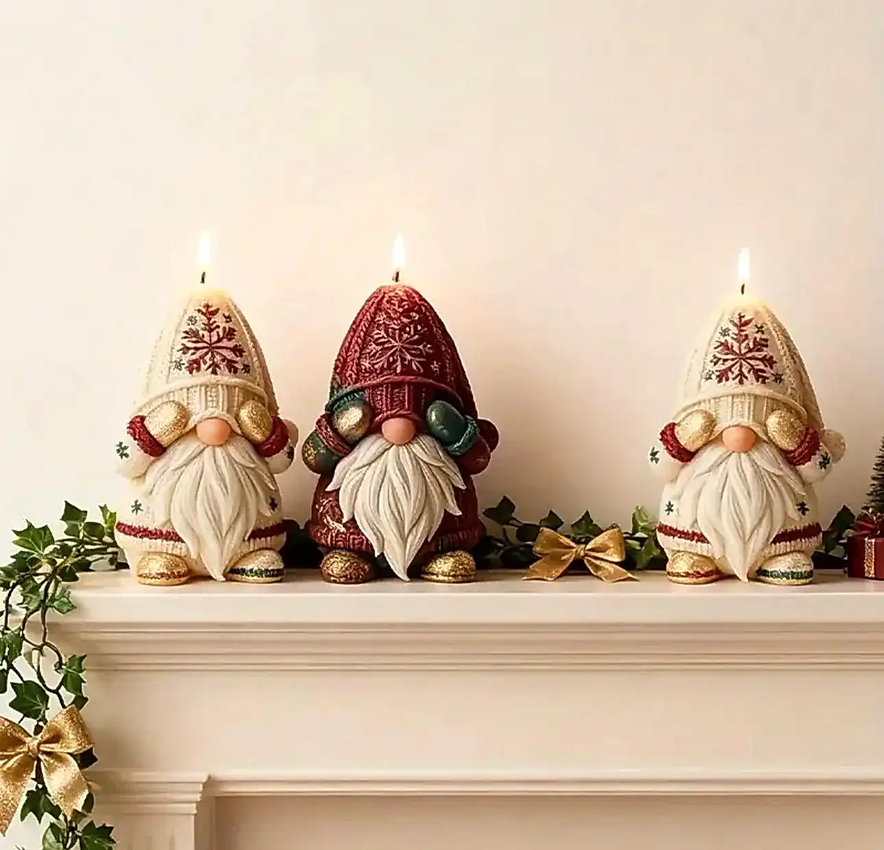 Şapkalı Gnome Mum Kalıbı