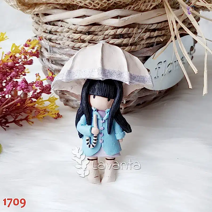 Şemsiyeli Gorjuss Kız Silikon Kalıbı