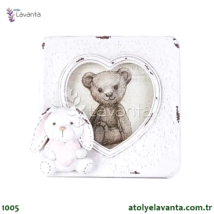 Tavşanlı Kalp Çerçeve Silikon Kalıbı