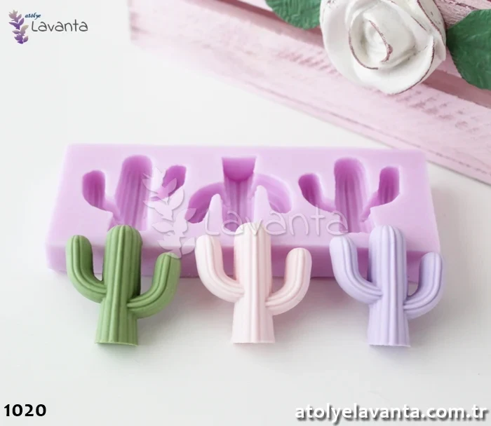 Üçlü Kaktüs Kokulu Taş Kalıbı