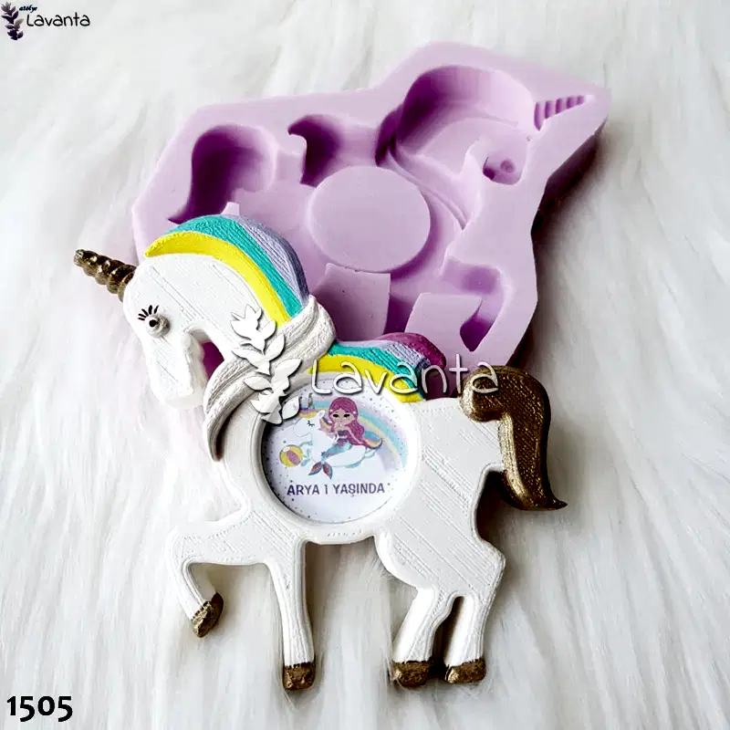 Unicorn Çerçeve Silikon Kalıbı