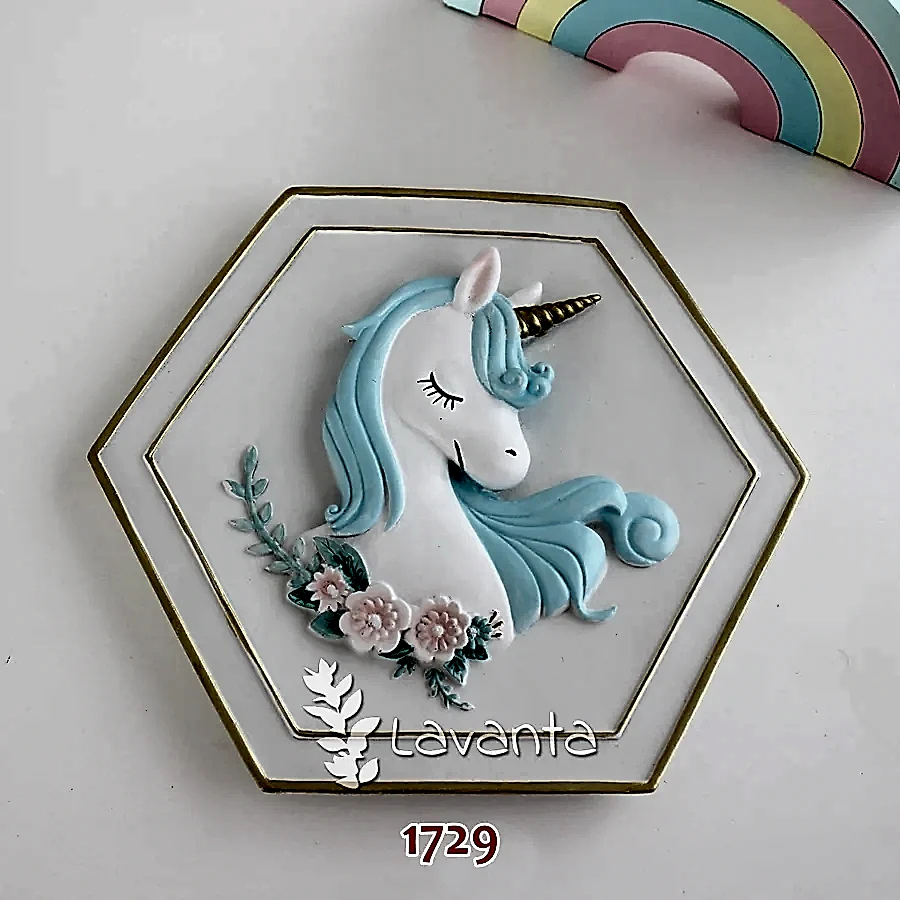 Unicorn Duvar Panosu Kokulu Taş Silikon Kalıbı