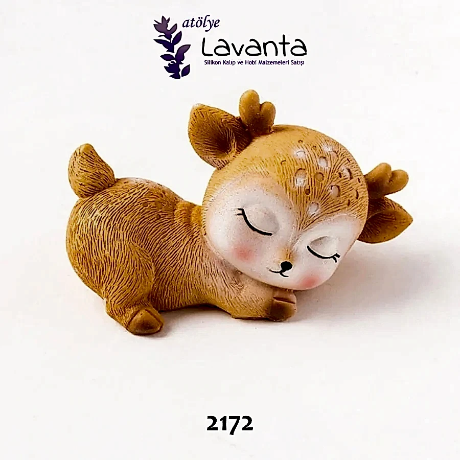 Uyuyan Bebek Geyik Silikon Kalıbı