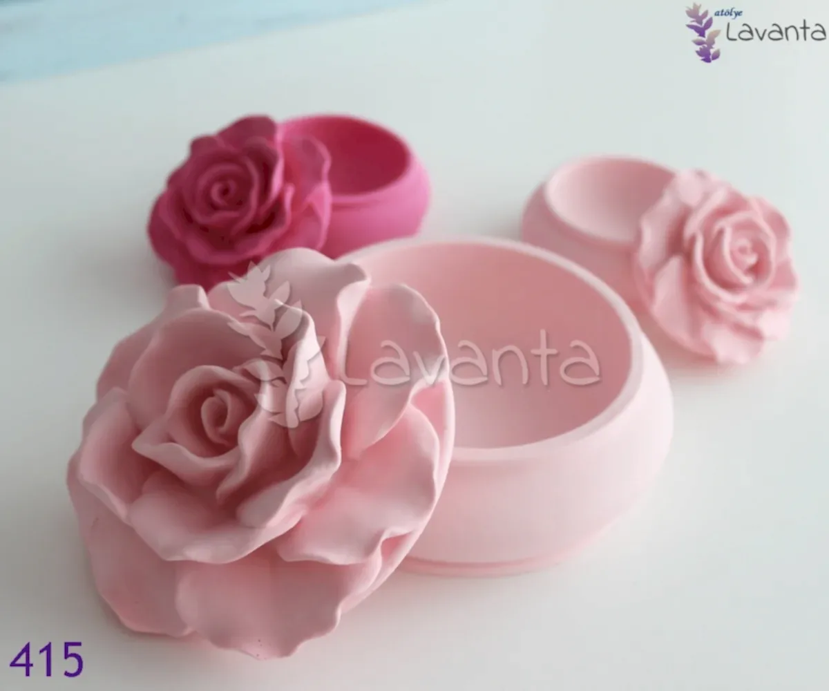 Vintage Mücevher Kutusu Seti Silikon Kalıbı