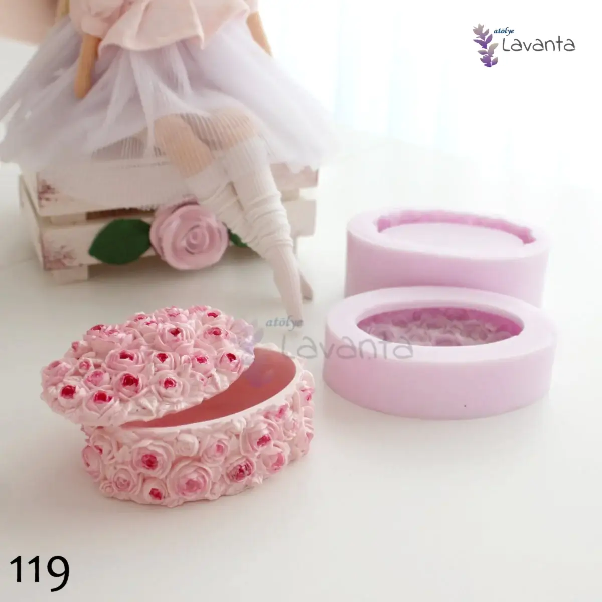 Vintage Oval Mücevher Kutusu Silikon Kalıbı