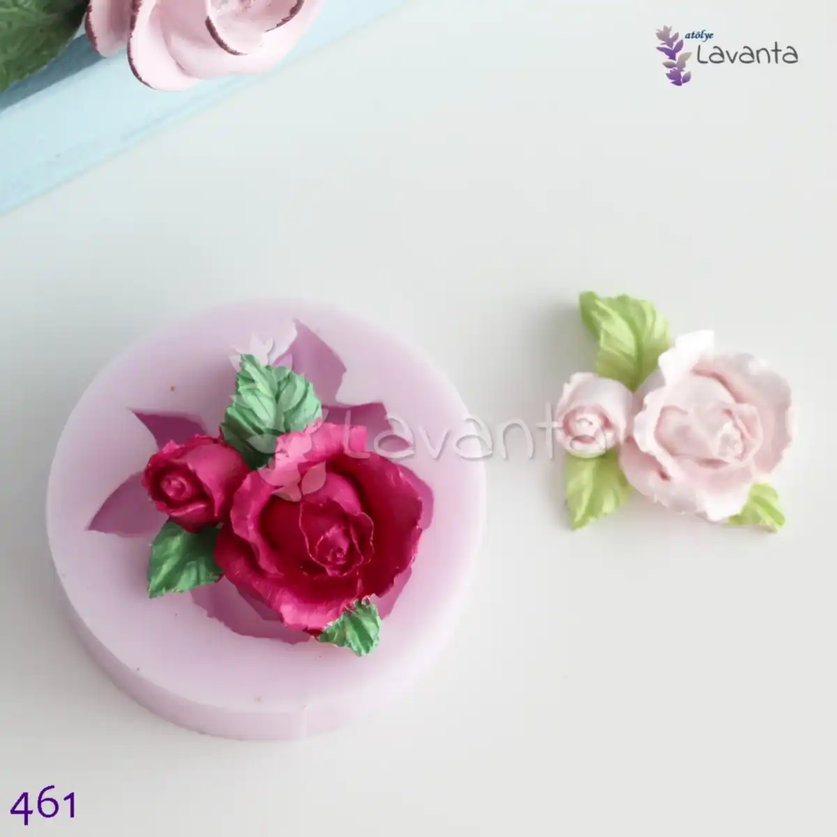 Yan Gül Silikon Kalıbı