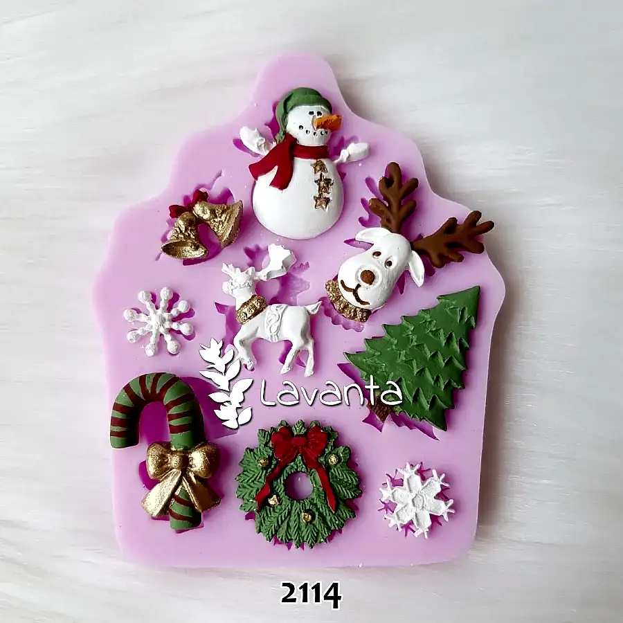 Yılbaşı Objeleri Kolaj Silikon Kalıbı