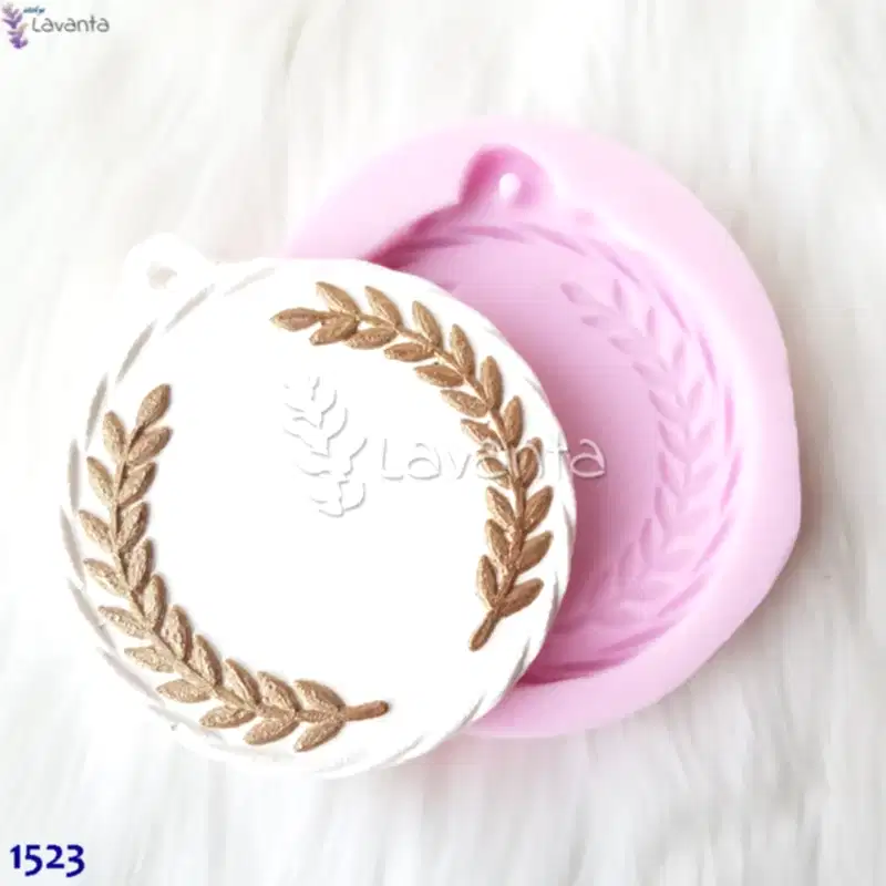 Zeytindalı Yuvarlak Tabanlık Silikon Kalıbı